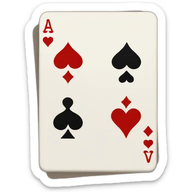 deck of cards sticker