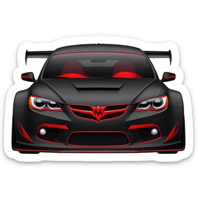 Car with a wicked livery  sticker