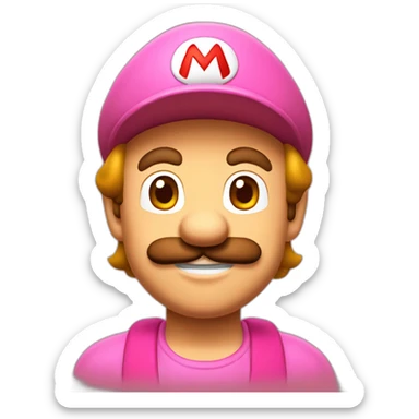 Mario habiller en Rose sticker