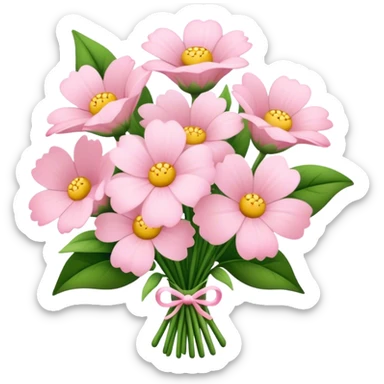 pale pink flower bouquet  sticker