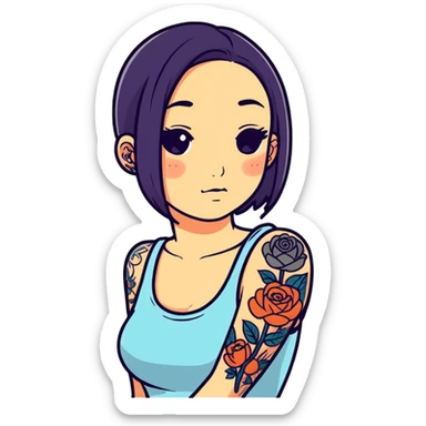 Tattoo girl sticker