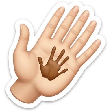 Butt with hand print appropriate  sticker