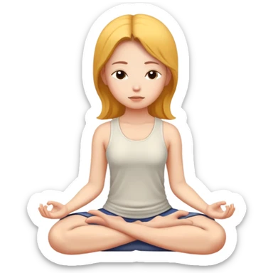 I want a girl meditating  sticker