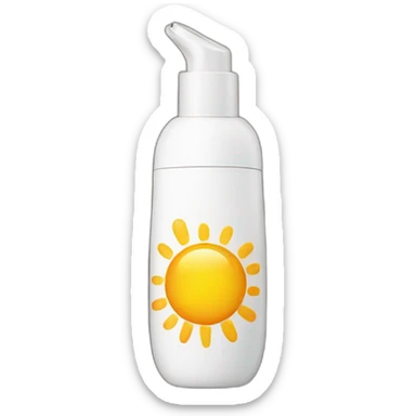 Sunscreen bottle sticker