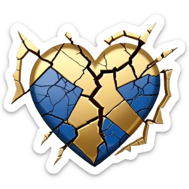 Kintsugi heart sticker