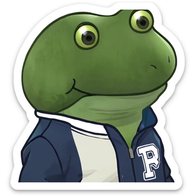 wearing a varsity jacket sticker