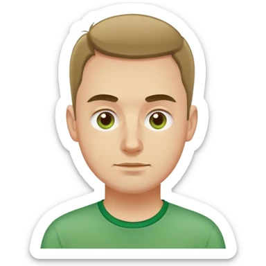 polish man in green shirt sticker