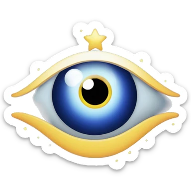 Evil eye with stars sticker