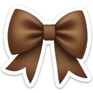 Brown bow  sticker