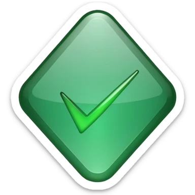 green check mark no circle sticker