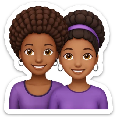 Deux filles noirs  sticker