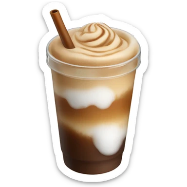 An Aesthetic iced coffee with cold foam sticker