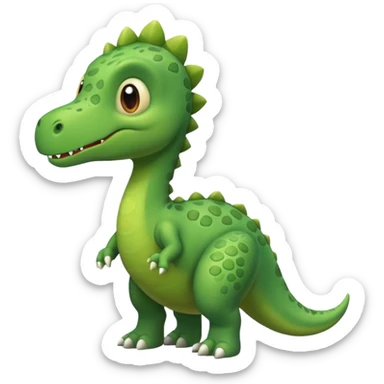  cute green color dinosaur sticker