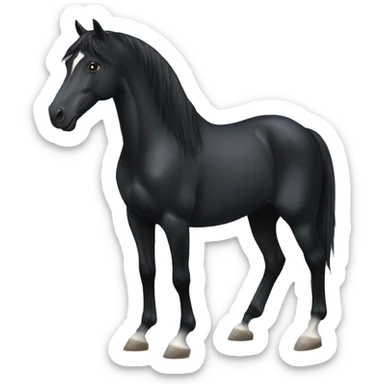 Black horse sticker