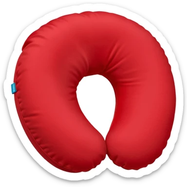 red Travel Neck Pillow sticker