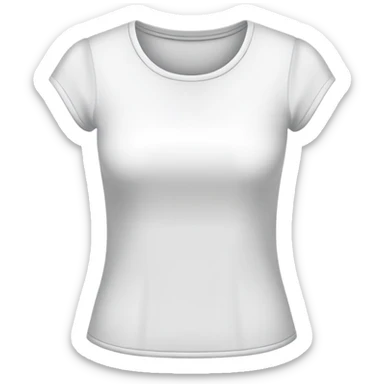 white women's t-shirt with round neck and short cap sleeves, fitted feminine cut, only the garment, isolated on white background, no model sticker