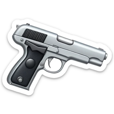Pistol with a black bow sticker