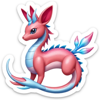 Hydro-elemental Salamence-Milotic-Sylveon-Fakémon-fusion (full body) sticker