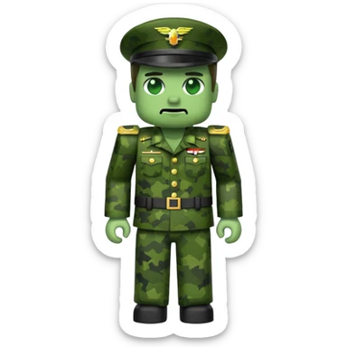 A Minecraft creeper from the military sticker