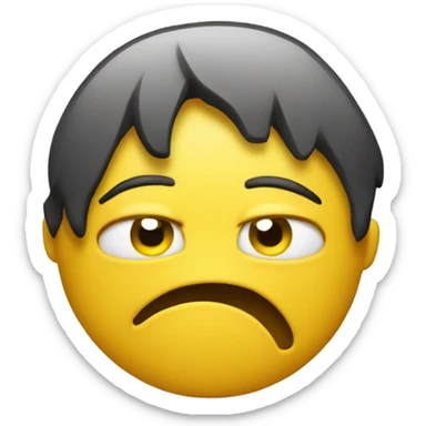 Yellow disgusted face  sticker