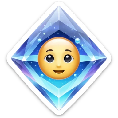 Galaxy within a crystal sticker