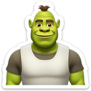 Shrek chez le coiffeur sticker