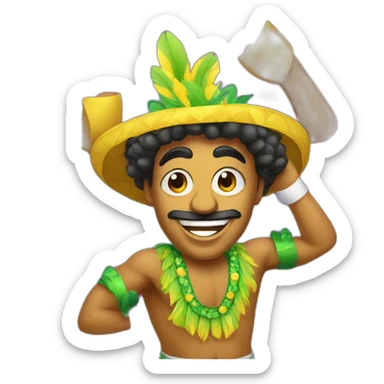 brasilian carnaval man sticker