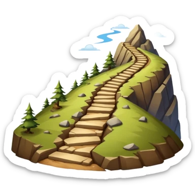 Switchback mountain trail sticker