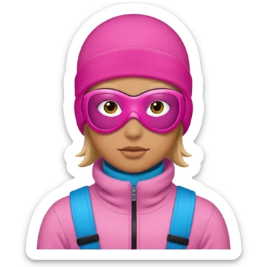 Bank robber in pink  sticker