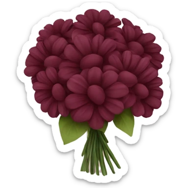 Bouquet of burgundy flowers sticker