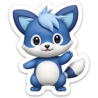 Oshawott-Meowstic-fusion sticker