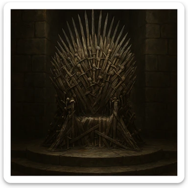 The iron throne, style 2 sticker