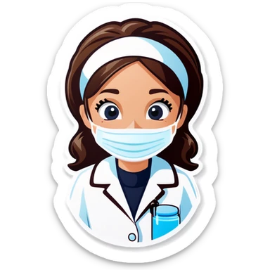Person dressed as dental hygienist  sticker