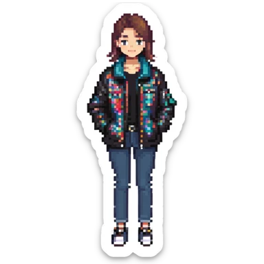 stylish jacket sticker