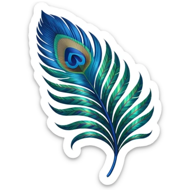 Peacock Feather leaf similar like this sticker