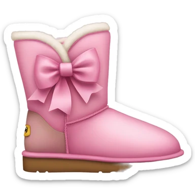 Coquette uggs with pink bow sticker
