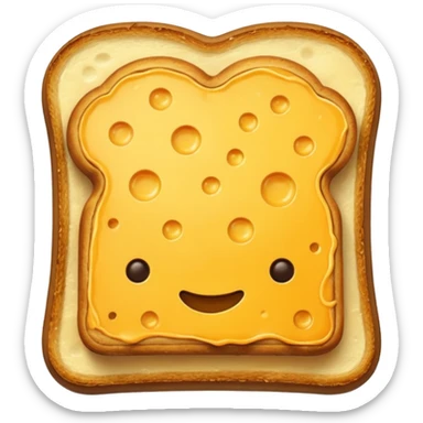 Closed cheese toast without a face sticker