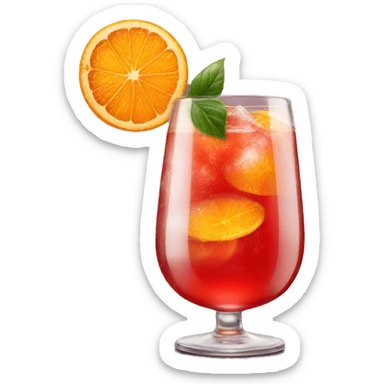 Campari Spritz with orange in glass  sticker