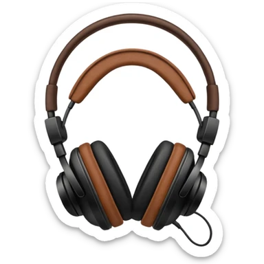 Brown and jeanse headphones beats minimalism no people sticker