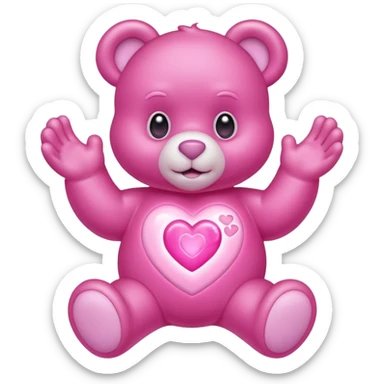 Care bear radioactive love sticker