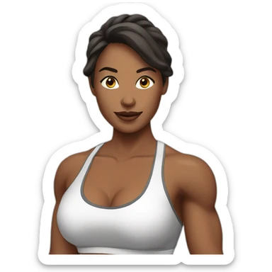 fitness model sticker