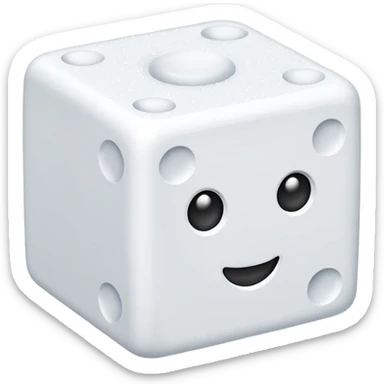 3d sugar cube sticker