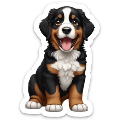 Bernese Mountain Dog Puppy Yawn sticker