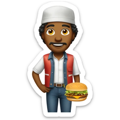 Cheeseburger artist sticker
