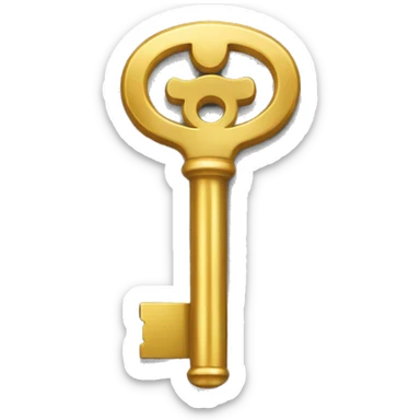 A gold key sticker