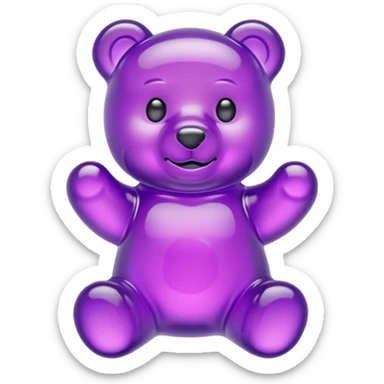 Purple Gummy bear sticker