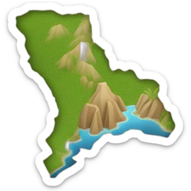 Map of nicaragua sticker