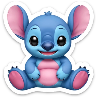 Pink lilo and stitch sticker