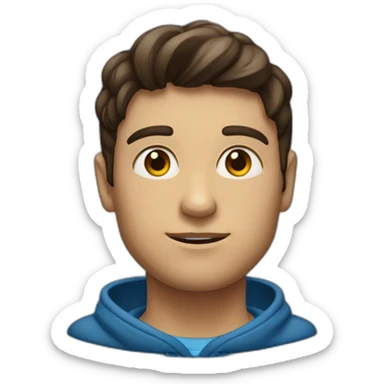 adolecente brune aux yeux bleu sticker