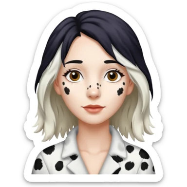 Setter anglais blanc à tache noir une femme sticker